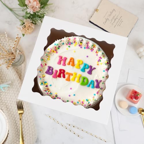 Moretoes 16pcs 12"x12"x12" Tall Cake Boxes for Tier Cakes, Sturdy Carrier - Image 6