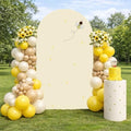 Arch Backdrop Cover Happy Sweet Bee Day Baby Shower Prop Chiara Arch Wall Yellow Honeycomb Bee 1st Birthday Party Baptism Fiesta Parties Decorations (7.2FT,4683) by Uoimystify