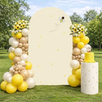 Arch Backdrop Cover Happy Sweet Bee Day Baby Shower Prop Chiara Arch Wall Yellow Honeycomb Bee 1st Birthday Party Baptism Fiesta Parties Decorations (7.2FT,4683) by Uoimystify