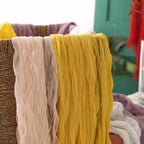 Peach Cheesecloth Table Runner Fall Wedding Birthday Party Decor 6 Pack - Image 5