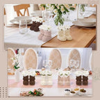 Wesiti Baby Shower Knit Booties Centerpieces, 31 Pcs, Brown, Khaki, Beige - Image 5
