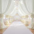 60ft×15ft Ivory Backdrop Curtain for Wedding Parties - Image 4