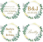 Personalized Custom Stickers Labels for Wedding Favors Birthday, Business Logo Customized Sticker.Waterproof, Fade & Heat Resistant and Cold Resistant. Pack of 100 to 1000.(Pattern 3, 4 Inch) - Image 2