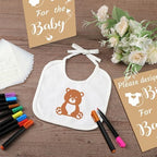 Newwiee 55 Pcs White Baby Bibs DIY Bib Decorating Design - Image 4