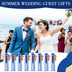 Roowest 50 Pack Paper Folding Fans Bamboo Wedding Favors, Royal Blue - Image 4