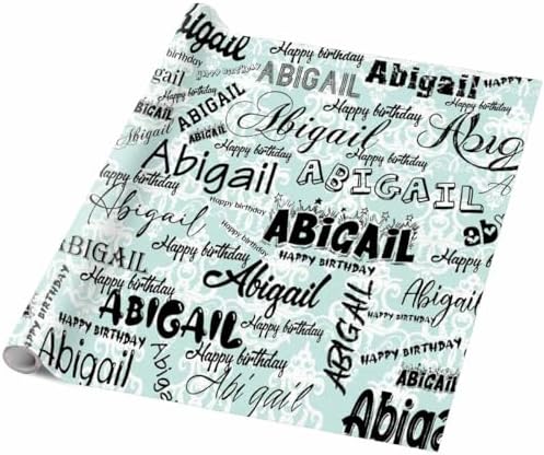 AOFUN Wrapping Paper Roll with Printed Name Paper Gifts For Husband Valentine'S Wrapping Paper Personalized Birthday Gifts 5 Rolls 58" x 23" - Image 5