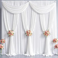 40x10FT Backdrop Curtains with Rod Pockets - Wrinkle Free Photo Stage Backdrop 8 Panels Curtains Drapes for Photography Wedding Party Baby Shower Decorations (White) by Unknown