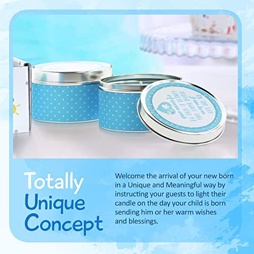 Majestic Zen Baby Shower Candle Favors Gift Set | 9-Pack Neutral Scented Soy Wax Candles | Fresh Baby Powder Scent | 30–40 Hour Burn | Unique Gender Reveal Party Favors & Baby Shower Decorations - Image 4