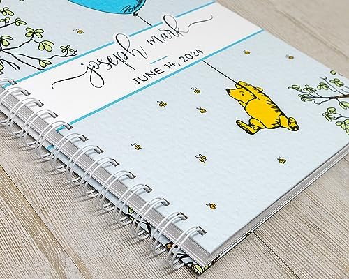 Personalized Baby Memory Book - Hardcover First Year Album Customized with Baby’s Name - Prompted Baby Journal (Blue Pooh) - Image 2