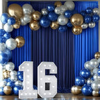 10×10 FT Navy Blue Royal Blue Backdrop Curtains for Parties, 6 Panels 2.5×10ft Wrinkle Free Soft Polyester Drapes for Backdrop Decor Birthday Party Baby Shower Wedding Photo Background Curtains - Image 5