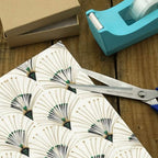pnyoin Merry Christmas Wrapping Paper Roll,Oriental Fan Print Green Gift Wrap Perfect for Xmas,Birthday,Weddings, Brides, Holidays, Baby Showers，58 x 23 inches,5 Roll - Image 5