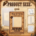 Funrous 5.4 ft Western Wanted Photo Booth Stand up - Image 2