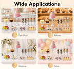 11 Pcs Cake Display with Mirror, Wedding Crystal Cake Stands for Reception - Image 7