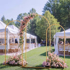 Toolterritary Set of 3 Metal Arch Backdrop Stand with Cover Set, (7.2FT, 6.6FT, 6FT Wedding Arch and Cover Set), Backdrop Arch for Party, Baby Shower, Birthday, and Graduation Ceremony - Image 4