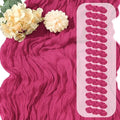 15 Pack Hot Pink Cheesecloth Table Runner 17 x 108 inch Cheese Cloth Table Runners 9ft Pink Table Runner Rustic Romantic Sheer Gauze Runner for Wedding Party Baby Shower Table Decoration by Yorcari
