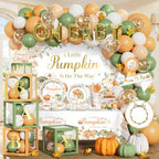 cocomigo Little Pumpkin Baby Shower Decorations, All-in-1 Set for 25 Guests by cocomigoPartyHome