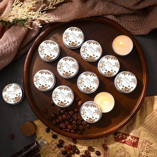 MTLEE 50 Pcs Love is Brewing Bridal Shower Candles Gift Favors for Guests - Image 2
