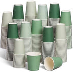 Mimorou 300 Pack 8 oz Disposable Sage Green Paper Cups for Baby Shower Cups by Mimorou