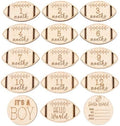 Wooden Monthly Milestone Cards – Set for Baby Photos – Newborn Milestone Discs – Engraved Wooden Baby Age Markers for Monthly Growth Photos – Perfect Baby Shower Gift by AVTRBoutique