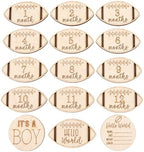 Wooden Monthly Milestone Cards – Set for Baby Photos – Newborn Milestone Discs – Engraved Wooden Baby Age Markers for Monthly Growth Photos – Perfect Baby Shower Gift by AVTRBoutique