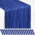 18 Pack Royal Blue Cheesecloth Table Runner 17x108 Inches Boho Home Decor by Showgeous