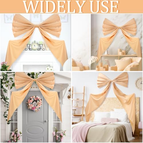 Wavwavw Giant Bow Big Wall Decor, Champagne, Polyester, Weeding - Image 7