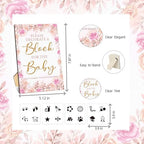 97 Pcs Baby Shower Game Sign Set Includes Decorative Square Signs 56 DIY Blank Wooden Blocks 20 Fabric Pens Baby Shower Game Prizes. - Image 3