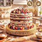 Wenqik 20 Inch Cake Stand Round Metal Cupcake - Image 5