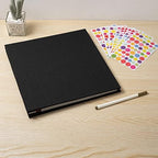 Large Photo Album Self Adhesive for 4x6 8x10 Magnetic Scrapbook Album DIY 60 Black Sticky Pages Linen Cover Photo Album(Black) - Image 6