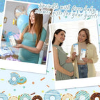 145 Pieces Donut Baby Shower Favors for Guest Sprinkled with Love Ballpoint Pens and Keychains Gifts for Boys Bulk Retractable Baby Shower Pens Gender Reveal Thank You Cards Souvenirs Prizes - Image 7