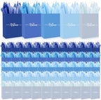 Kolldenn 50 Set Gradient Blue Small Welcome Gift Bags Bulk & Tissue Paper by Unknown