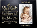 LifeSong Milestones Personalized New Baby Picture Frame | Birth Announcement Nursery Wall Décor | Baby Boy Room Frame - Black by LifeSongMilestones