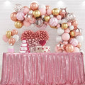PartyDelight Fuchsia Pink Sequin Table Skirt 14ft Long x 30 Inch High by PartyDelight