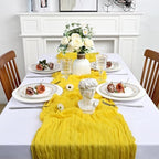 12 Pack 23 x 120 Inch Lemon Yellow Table Runner 10Ft Cheesecloth - Image 3