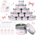 50Set Baby Shower Candle Party Favors Pink Bow Lavender Scented Candles Bulk Favors for Guests Girl Boy Baby Shower Gender Reveal Party Gifts (Pink Bow) by VZCBZC