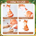 Woodland Animals Party Decorations, 4 Pack 31" x 16" Large Woodland Animals Cardboard Cutouts Stand Up, Forest Theme Photo Booth Props for Birthday Party Baby Shower Classroom Decoration - Image 3