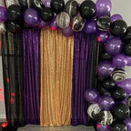Poise3EHome Purple Sequin Backdrop Curtain,4 Panels 2FTx8FT Glitter Background for Halloween Party Birthday Wedding Christmas Thanksgiving Holiday Festival Decor - Image 4