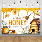 9x6ft A Little Honey is On The Way Baby Shower Decorations Backdrop Honey Bee Daisy Baby Background Cartoon Sweet Baby Chrysanthemum Gender Reveal Birthday Party Banner Photo Booth - Image 4