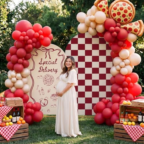 Mindsoft 2 Pcs Special Delivery Arch Cover, Red, 6ft 7.2ft - Image 4