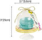 24 x Mini Cake Domes Alice in Wonderland Tea Party Decorations Set Whimsical Party Favors, Mad Hatter Macaron Table Props Kids Birthdays Bridal Showers Baby Shower Decor Bridgerton Wedding favour - Image 6