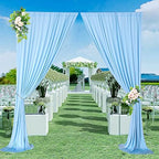 10ft×9ft Wrinkle Free Baby Blue Backdrop Curtains for Parties, Thick Fabric Photo Backdrop Drapes for Wedding Birthday Baby Shower Gender Reveal Photography Home Decor - Image 3