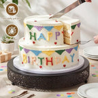 Wenqik 14 Inch Black Halloween Cake Stand with Cutter Spatula,Classic - Image 4