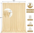 10x10FT Backdrop Curtains with Rod Pockets - Wrinkle Free Photo Stage Backdrop 2 Panels Curtains Drapes for Photography Wedding Party Baby Shower Decorations (Champagne) - Image 5