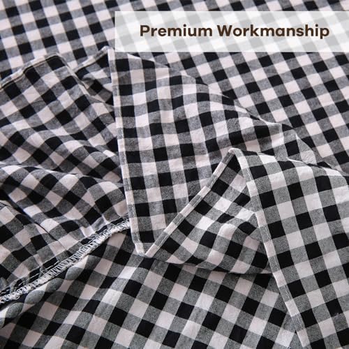 Black White Gingham Tablecloth Round Dia.70“ - Image 6
