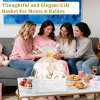8 Pack Small Woven Baskets with Gift Bags & Ribbons & Cards, Cotton Rope Durable Storage with Handles 12"x8"x5" Empty Gift Baskets for Mother's Day, Baby Showers, Birthdays & Raffle (White) - Image 3