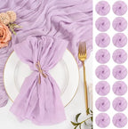 Cloth Napkins Set of 36 Lavender Napkins 20x20inch Cheesecloth Napkin Rustic Boho Gauze Washable Dinner Napkin Cloth Bulk for Wedding Party Bridal Baby Shower Thanksgiving Table Decor by Lumaycens
