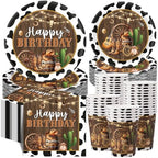 Pickmesh 250 Pcs Cowboy Birthday Party Decoration Western Plate Serve 50 by Pickmesh