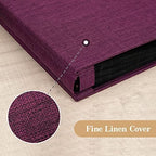 potricher Photo Album 4x6 Photos, 1000 Pockets, Linen Cover, Purple - Image 6