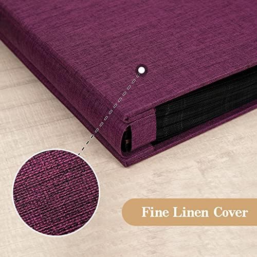 potricher Photo Album 4x6 Photos, 1000 Pockets, Linen Cover, Purple - Image 6
