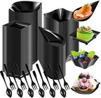 Tessco for you 800 Pcs Mini Appetizer Plates Classic Style Black by Tessco